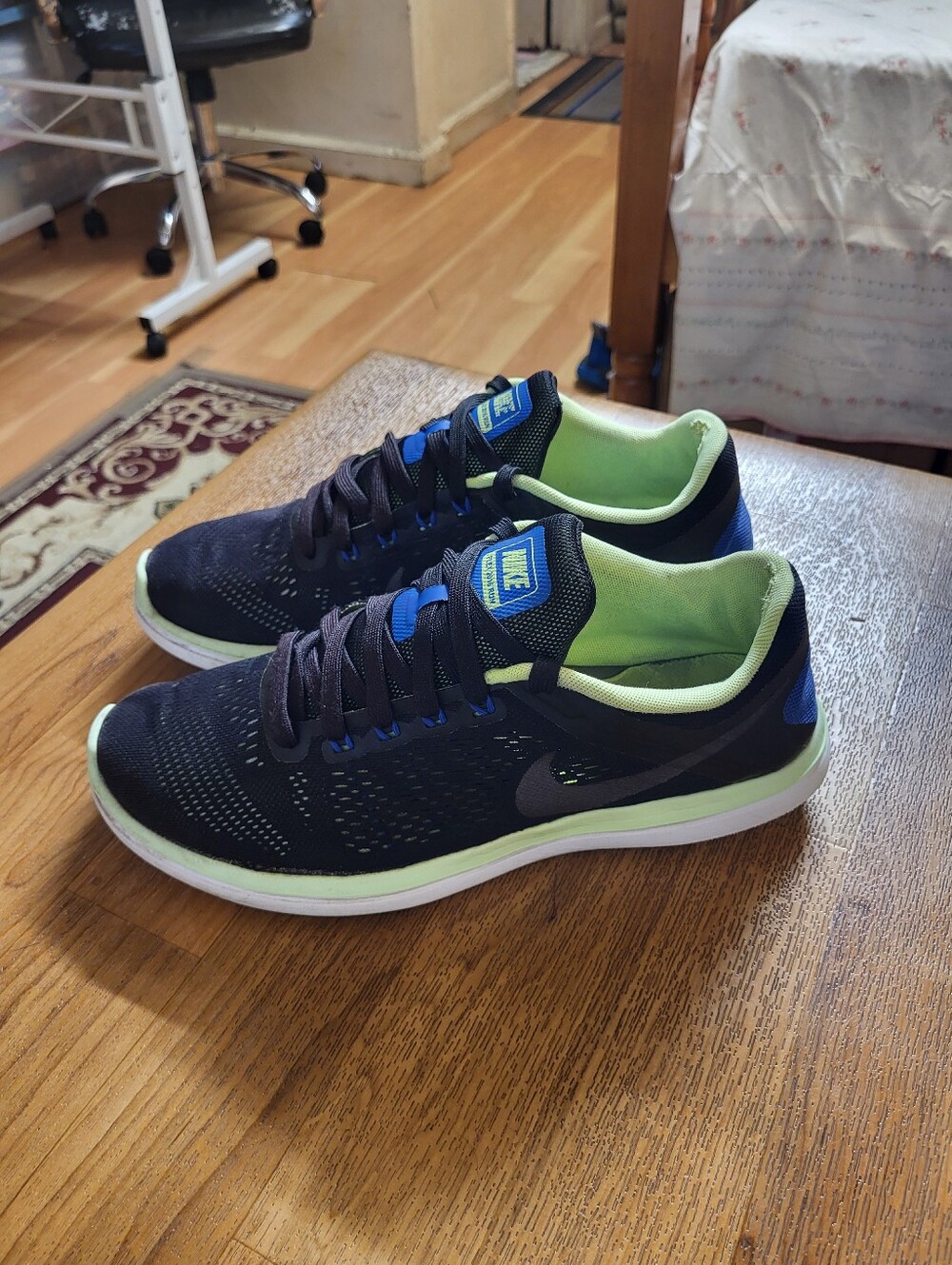 Nike Flex 2016 Run Fitsole Shoes Men's Size 10 Black and Green